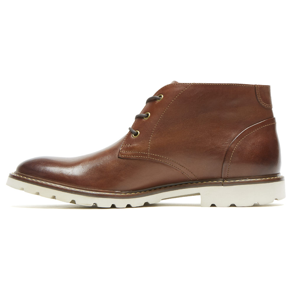 Botas Rockport Hombre Mexico - Sharp & Ready Chukka Marrom - PUVTJ0784